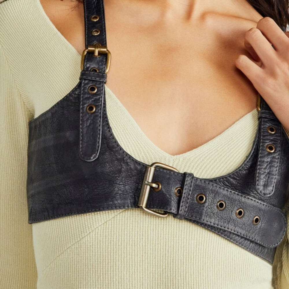 Free People Adjustable Leather Harness
